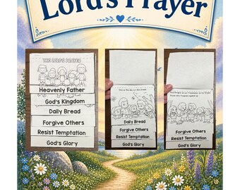 The Lord's Prayer Flip Book Craft | Prayer Activity for Kids | Sunday School Printable | Homeschool Bible Lesson | Our Father Prayer | Craft