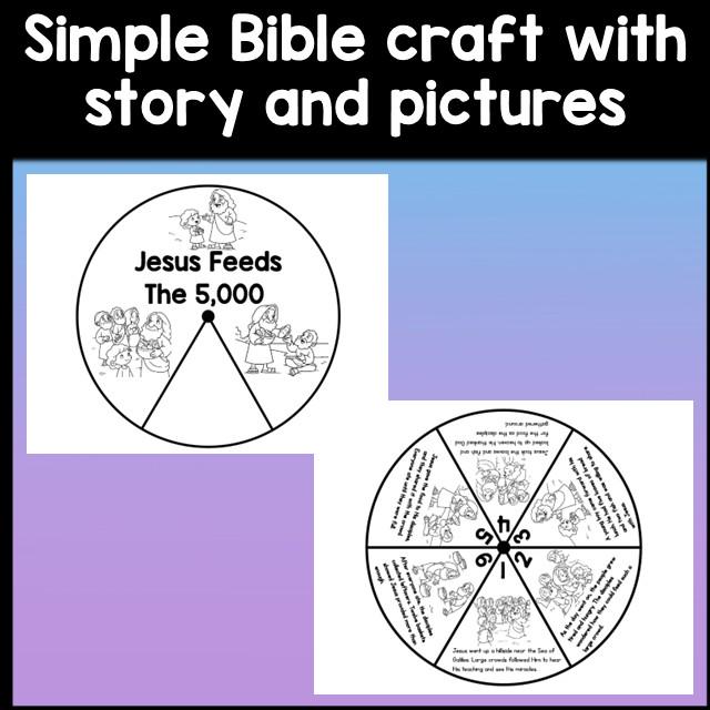Jesus Feeds the 5,000 Bible Story Wheel | Bible Color Wheel | Bible ...