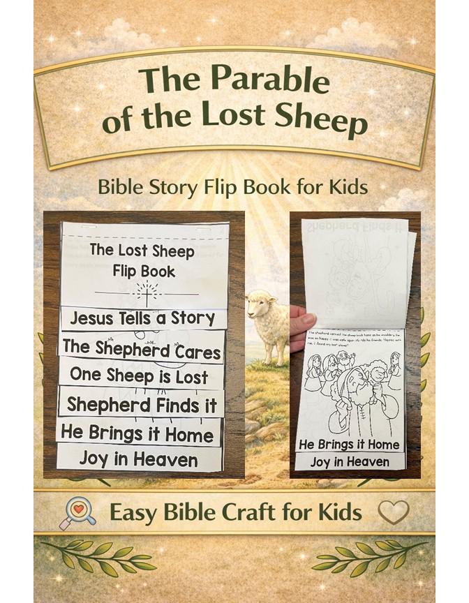 The Parable of the Lost Sheep Flip Book Craft Bible Story Activity…