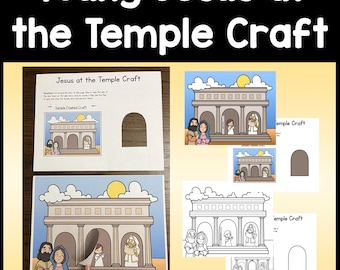 Young Jesus in the Temple Craft {Color and B/W!} Sunday School Craft |  Bible Lesson Story Craft | Kids Church Activity | Jesus Craft   Kids