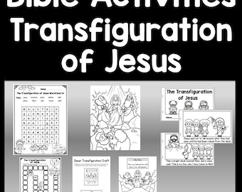 The Transfiguration of Jesus Sunday School Lesson {5 Activities!} The Transfiguration of Jesus Craft | Jesus Craft for Kids | Coloring Page