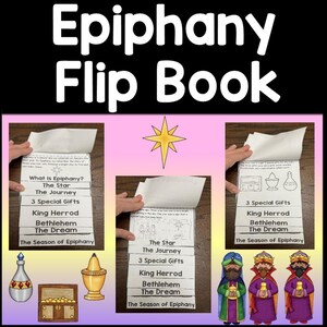 Libro de actividades de Epifanía: ¡8 páginas! Fácil de formatear y armar {Actividades de Epifanía} Manualidad, lección de escuela dominical imprimible para niños, sin preparación, fácil