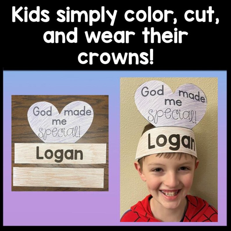God Made Me Special & I Am a Child of God Christian Crown {editable ...