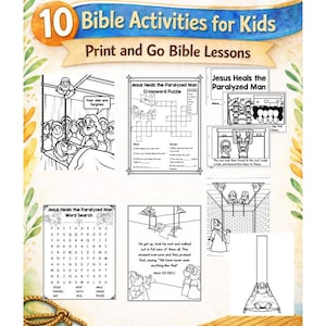 Jesus Heals the Paralyzed Man Sunday School Kid Activities {10 Products!} Bible Story | Christianity Homeschool | Bible Homeschooling Craft