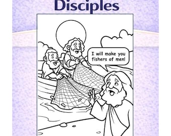 Jesus Calls His Disciples Coloring Page | Bible Coloring Page | Church Coloring Page | Jesus Calls His Fishers of Men Coloring Page