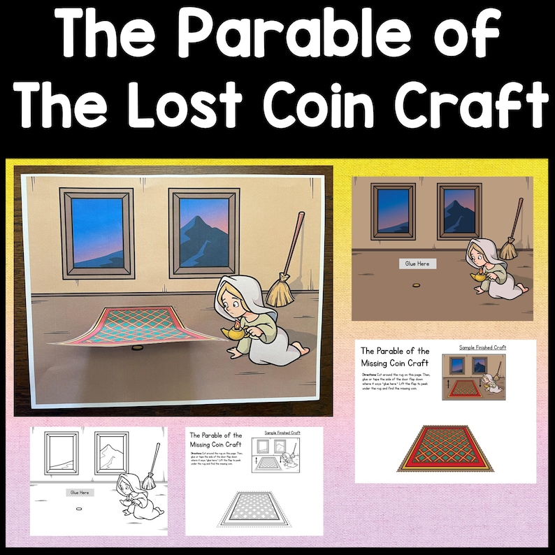The Parable of the Lost Coin {color and B/W!} Christian Kid Craft ...