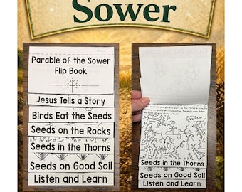 The Parable of the Sower Flip Book Craft | Bible Story Activity for Kids | Sunday School Printable | Homeschool Bible Lesson