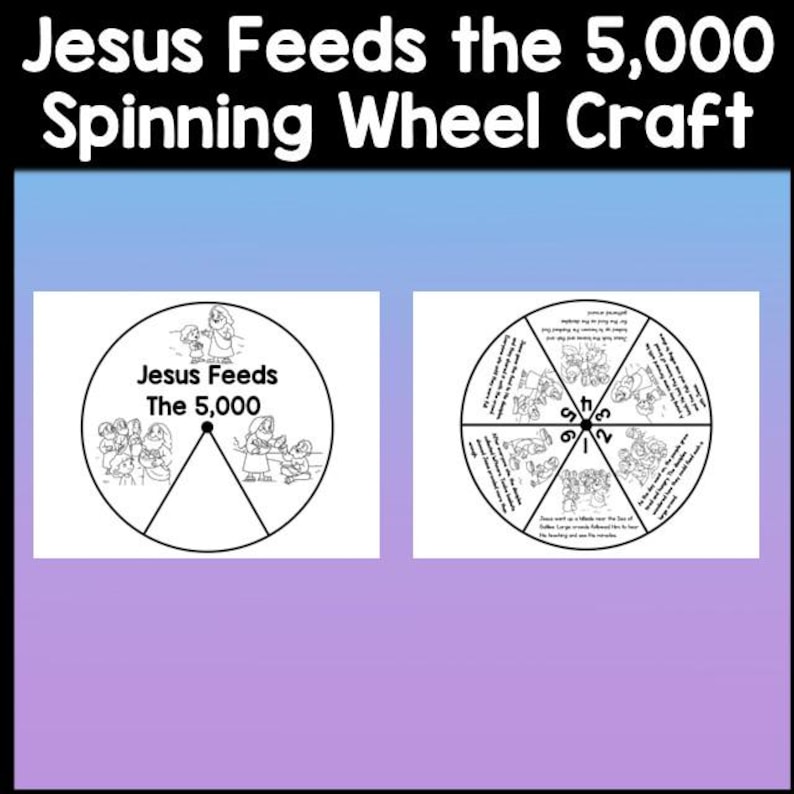 Jesus Feeds the 5,000 Bible Story Wheel | Bible Color Wheel | Bible ...
