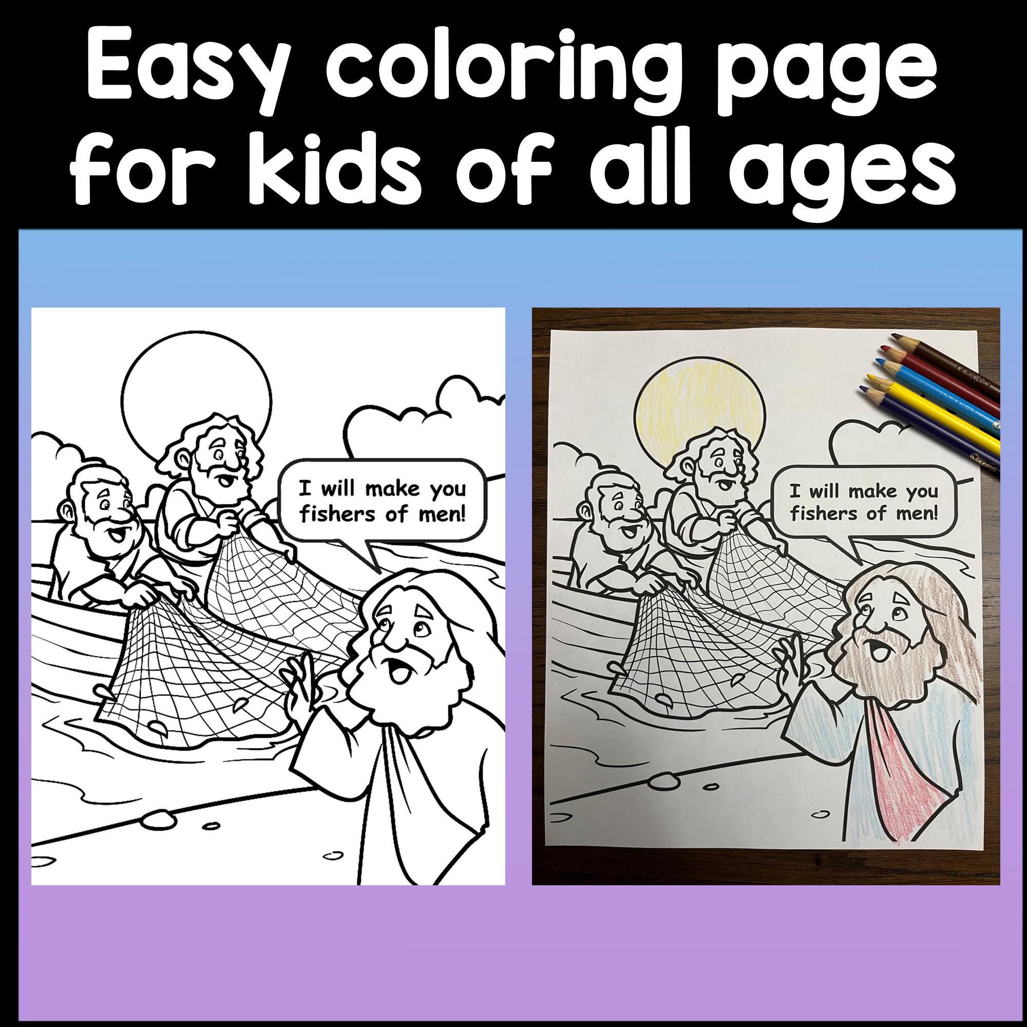 Jesus Calls His Fishers of Men Activities {craft, Coloring Page, Story ...