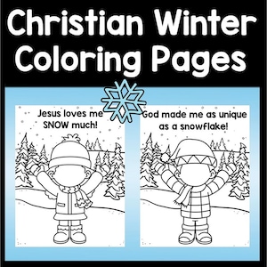 Sunday School Craft Snow for Kids- Editable! Winter Printable Craft, Kids Winter Activity, Sunday School Winter, Printable and PDF