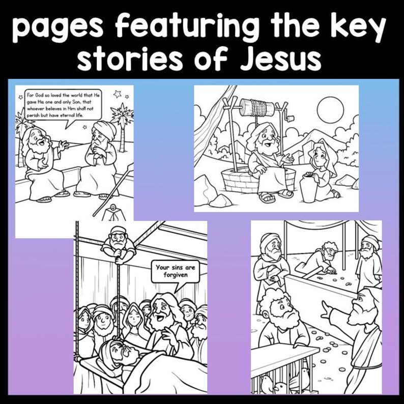 Life of Jesus Coloring Pages From Birth to Resurrection {34 Pages ...