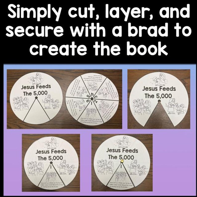 Jesus Feeds the 5,000 Bible Story Wheel | Bible Color Wheel | Bible ...