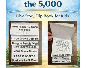 Jesus and Zacchaeus Flip Book Craft | Bible Story Activity for Kids | Sunday School Printable | Homeschool Bible Lesson | Mini Book Bible