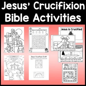Jesus is Crucified Activities + Craft & Coloring Page! | Crucifixion of Jesus | Sunday School Lesson | Christian Easter Lesson | Good Friday