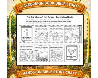 The Parable of the Sower Accordion Book Printable | Parable of The Sower Craft | The Sower Activity | Printable Craft | Christian Kid Craft