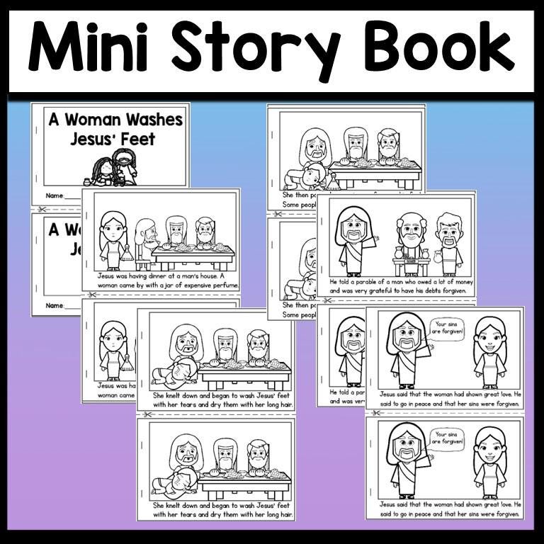 A Woman Washes Jesus' Feet {5 Activities + Craft, Coloring Page, Book ...