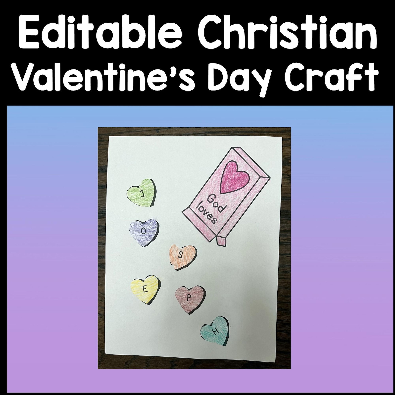 Christian Valentine's Day Sunday School Craft {editable} Religious ...