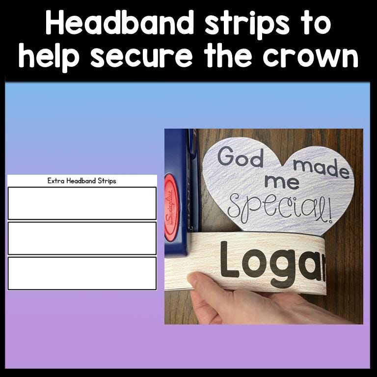 God Made Me Special & I Am a Child of God Christian Crown {editable ...