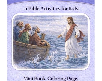Jesus Walks on Water Activities {Craft, Coloring Page} Bible Story Activities | Sunday school Lesson | Bible Stories for Kids | Preschool