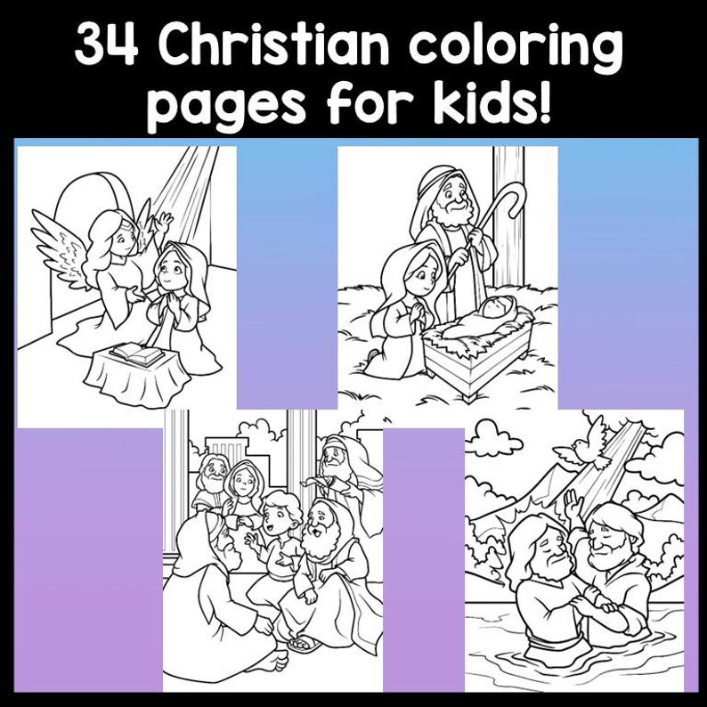 Life of Jesus Coloring Pages From Birth to Resurrection {34 Pages ...