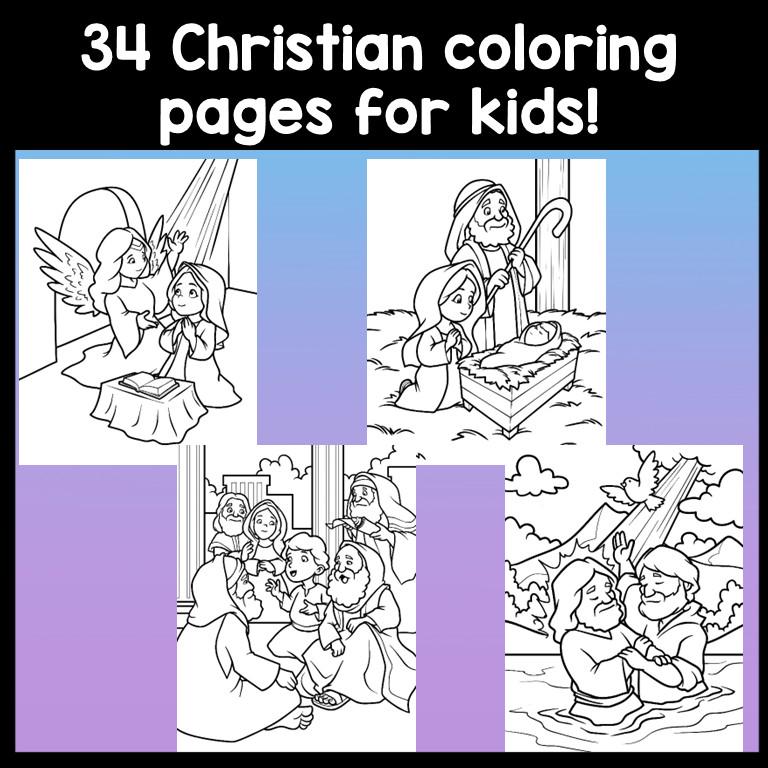 Life of Jesus Coloring Pages From Birth to Resurrection {34 Pages ...