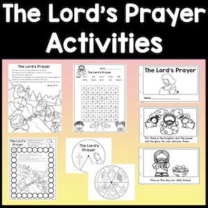The Lords Prayer Activities {5 Activities!} Our Father Prayer Activities | The Lords Prayer Craft | The Lords Prayer Sunday School Activity