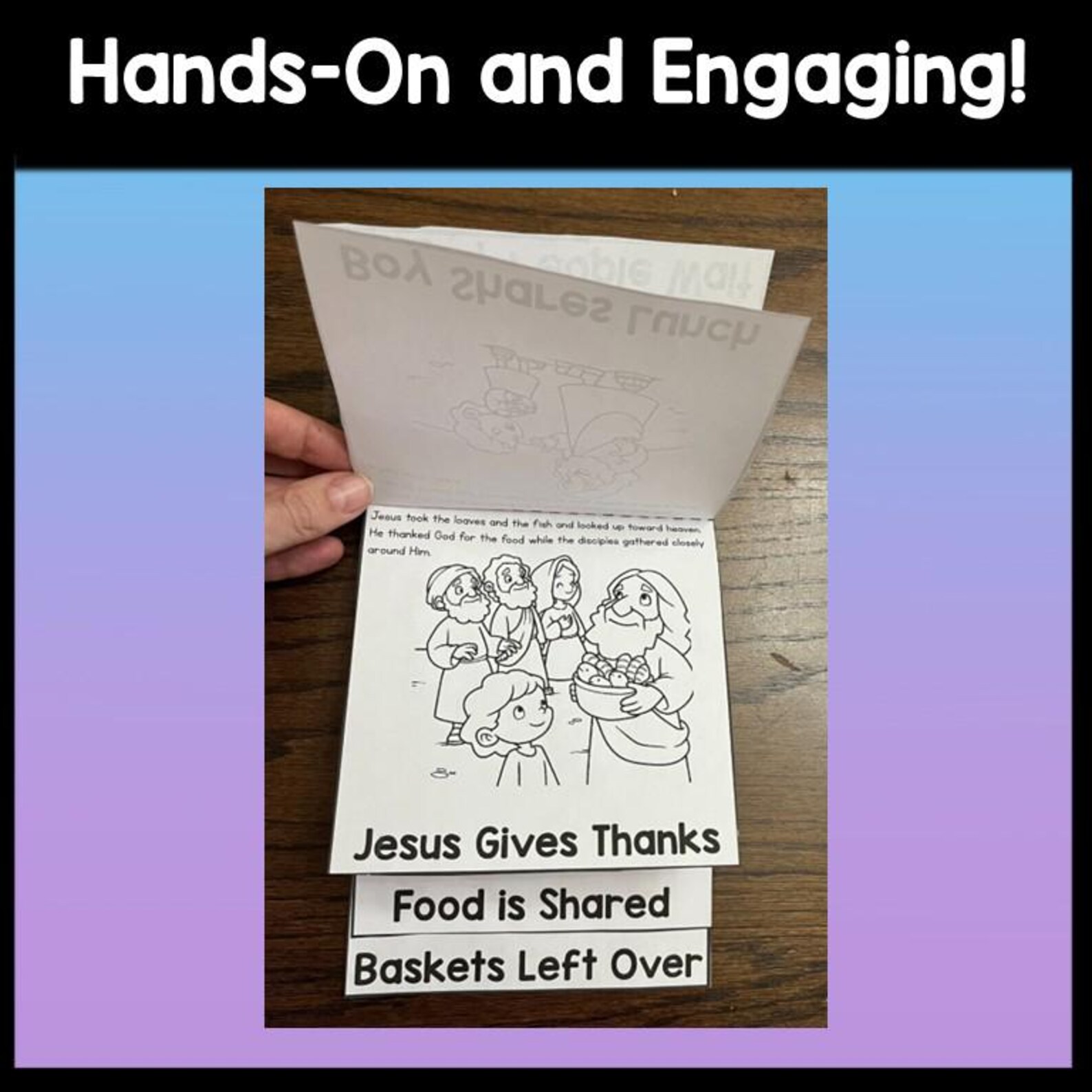 Jesus Feeds the 5,000 Sunday School Bible Craft Kids {easy Flipbook ...