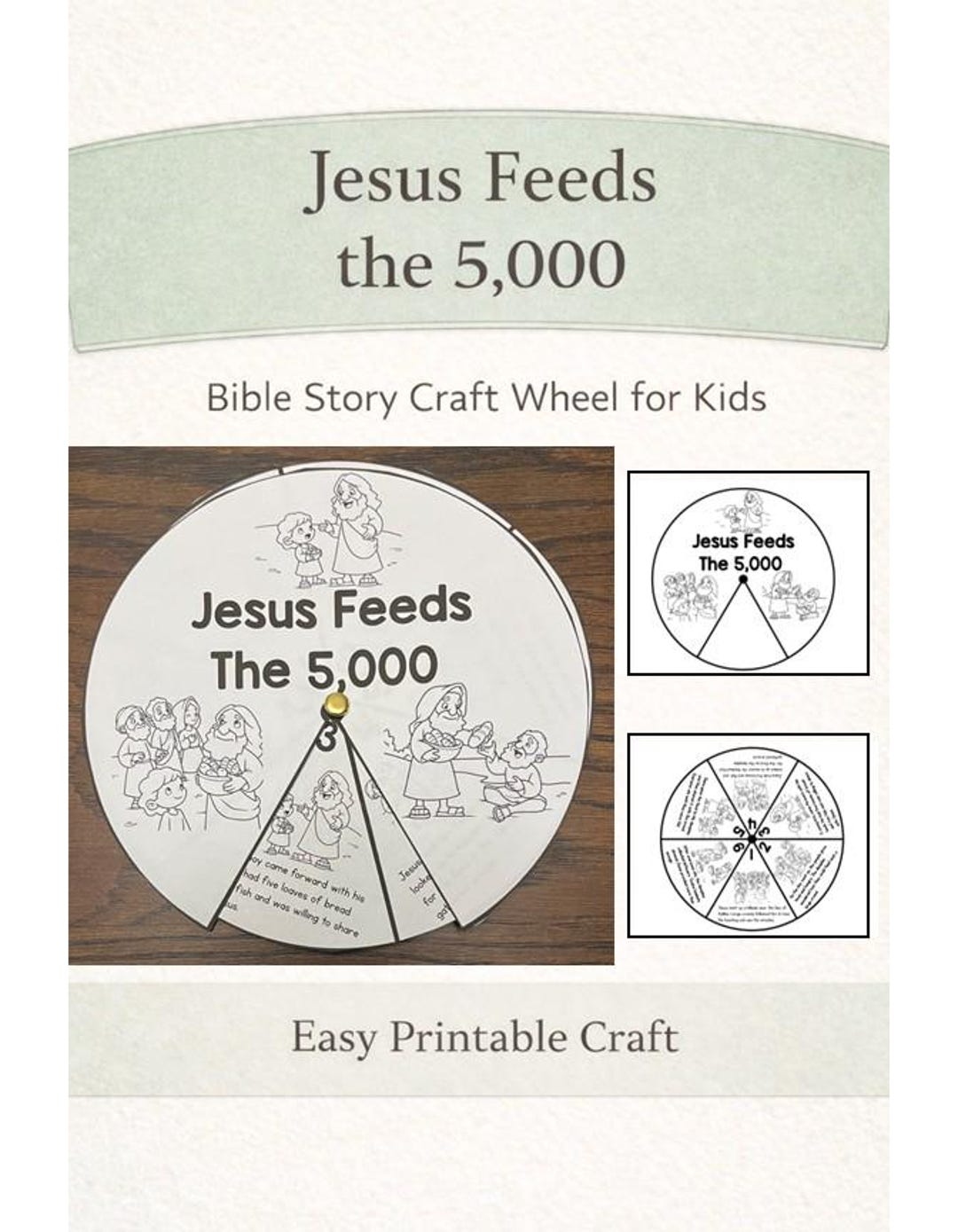 Jesus Feeds the 5,000 Bible Story Wheel | Bible Color Wheel | Bible ...