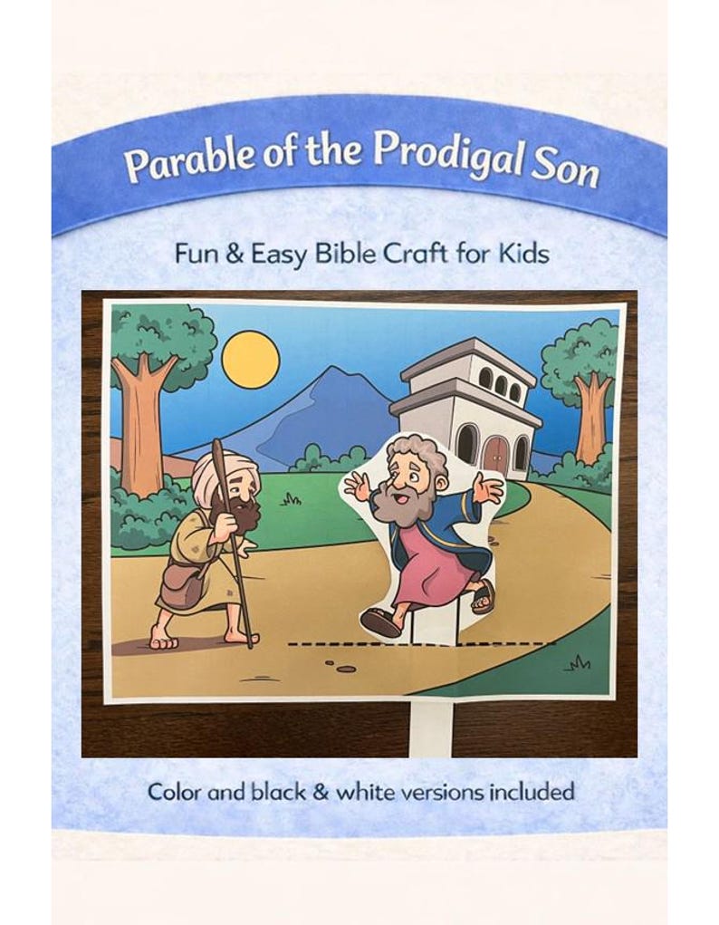The Parable of the Prodigal Son Craft for Kids {comes in Color and B/W ...