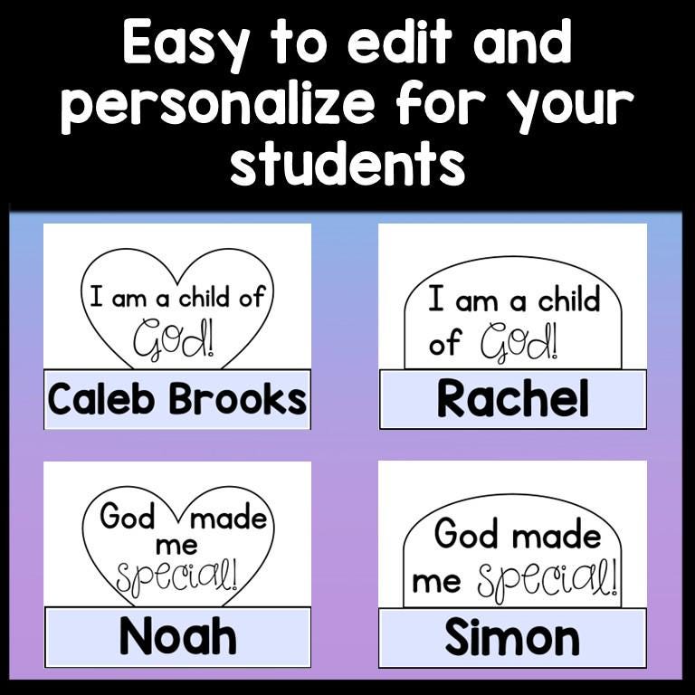 God Made Me Special & I Am a Child of God Christian Crown {editable ...
