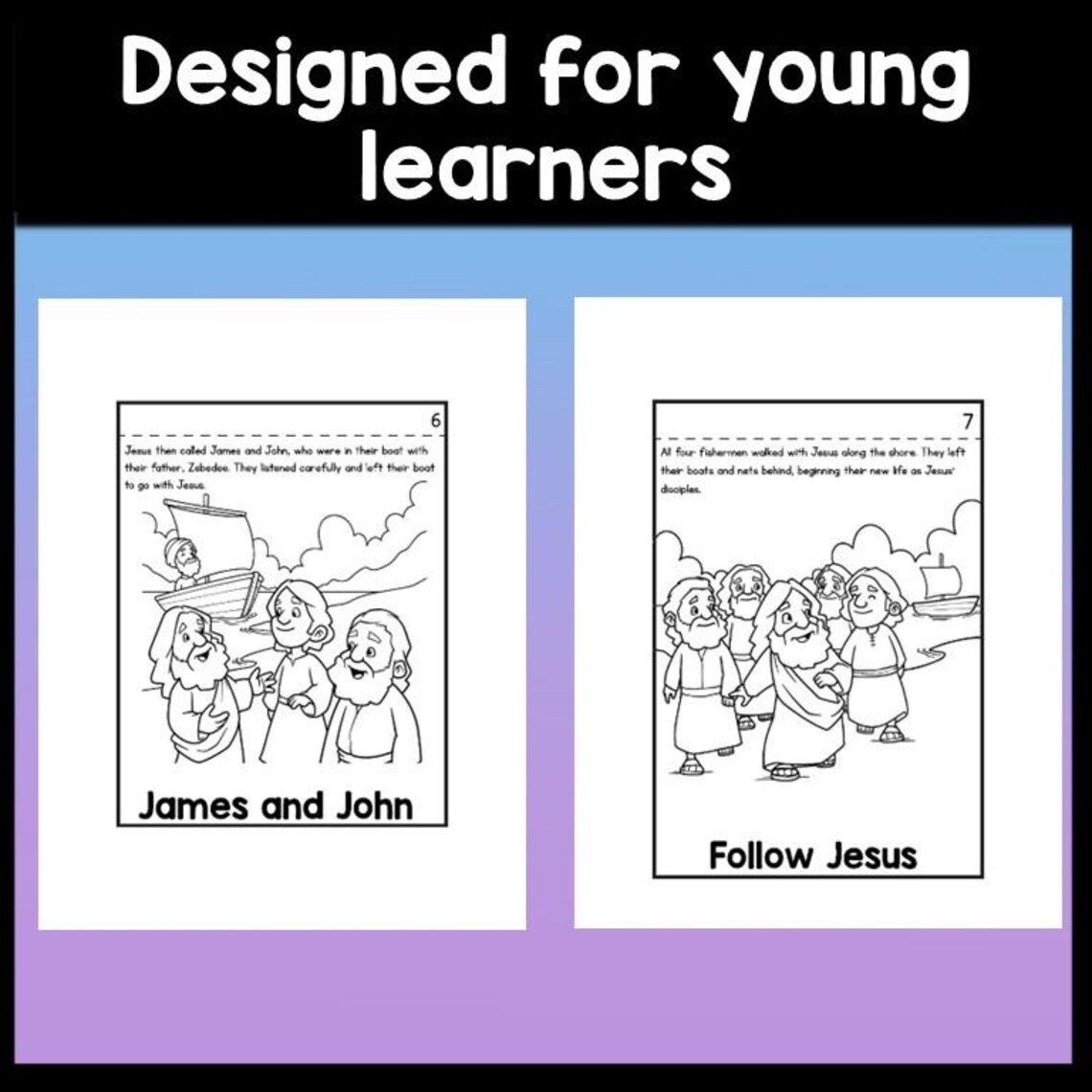 Jesus Calls His Disciples Flip Book Craft | Bible Story Activity for ...