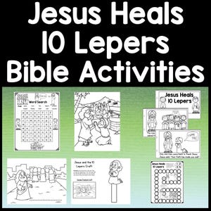 Jesus Heals 10 Lepers Activities {Craft, Coloring Page, Storybook} Bible Story Activity | Sunday School Lesson | Bible Story Craft