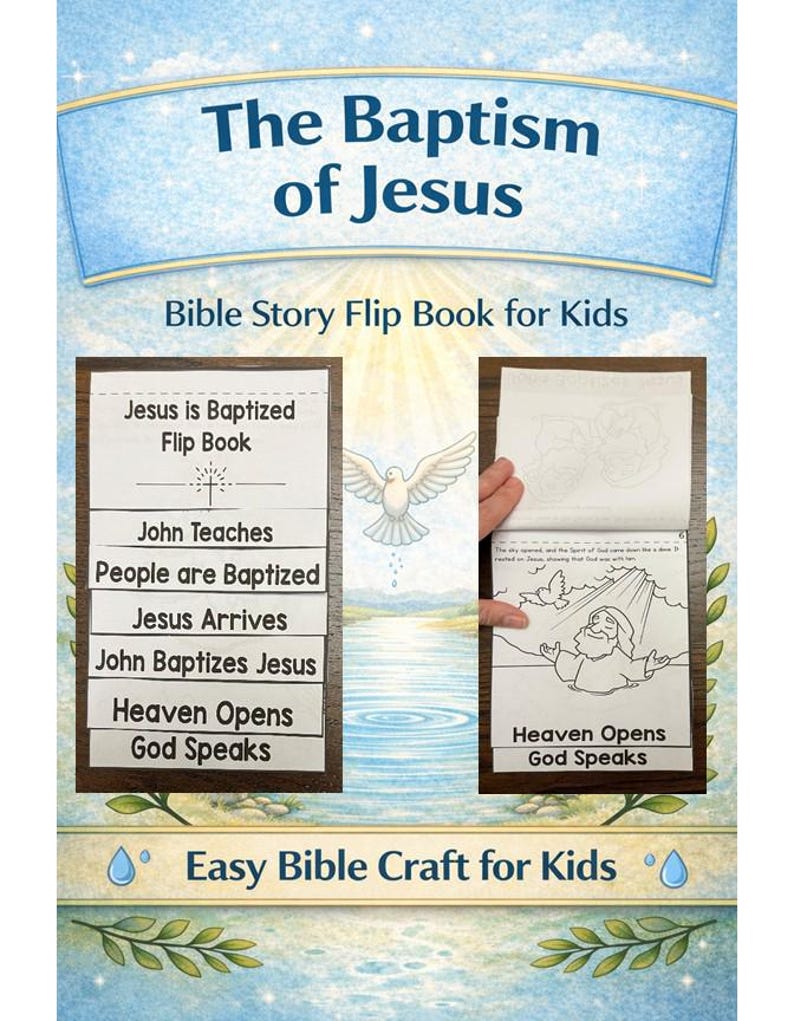 The Baptism of Jesus Flip Book Craft | Bible Story Activity for Kids ...