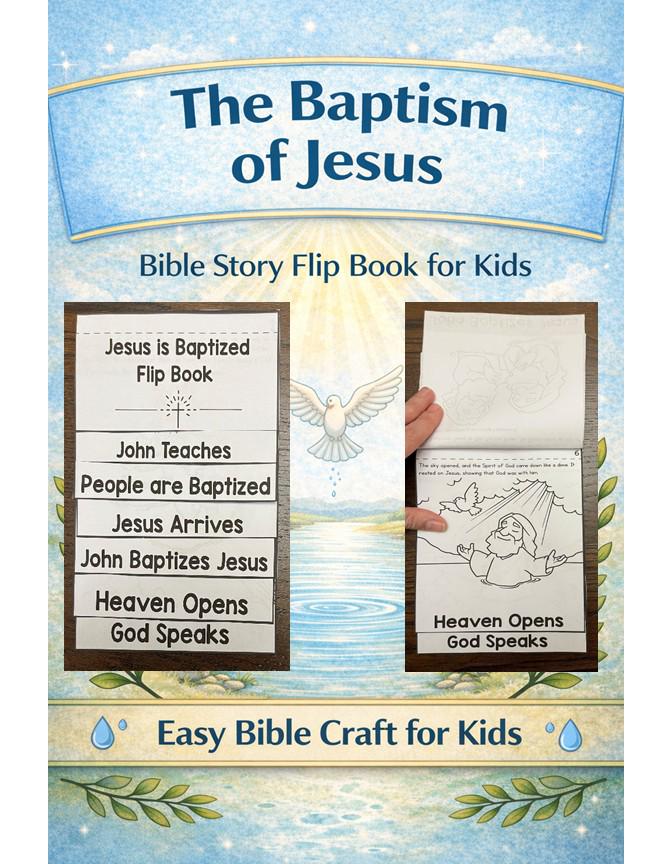The Baptism of Jesus Flip Book Craft | Bible Story Activity for Kids ...