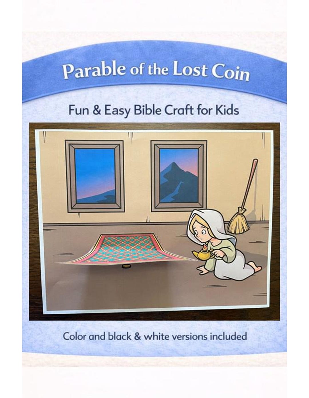 The Parable of the Lost Coin {color and B/W!} Christian Kid Craft ...