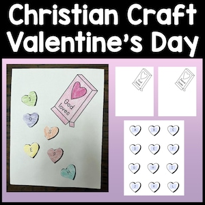 Christian Valentine&#39;s Day Sunday School Craft {Editable} Religious Valentine&#39;s Day Craft |  Jesus Loves Me Craft | God Loves Me Craft