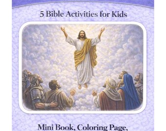 Jesus Ascension Craft und 5 Aktivitäten | Jesus erscheint seinen Anhängern | Malvorlage | Bibelgeschichten-Aktivität | Der Große Auftrag