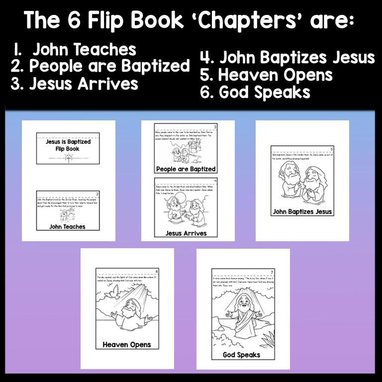 The Baptism of Jesus Flip Book Craft | Bible Story Activity for Kids ...