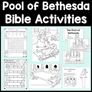 Jesus and the Pool of Bethesda Activities {Coloring Page, Craft, Story Book} Miracles of Jesus | Sunday School Lesson | Bible Story Activity