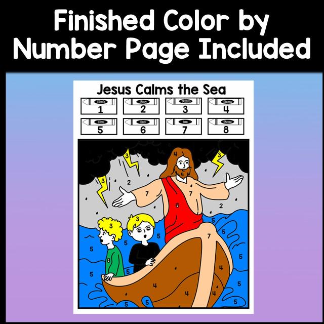 Jesus Calms the Storm Coloring Pages for Kids | Bible Story Color ...
