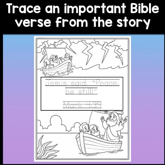 Jesus Calms the Storm Coloring Pages for Kids | Bible Story Color ...