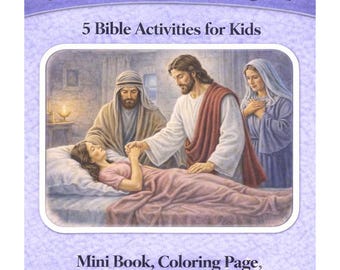 Jesus Raises Jairus' Daughter from the Dead {5 Activities + Craft!} Bible Story Activity | Bible Coloring Page | Bible Story Craft