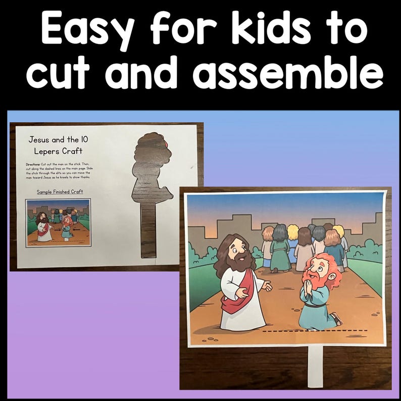 Jesus Heals the 10 Lepers Craft for Kids Christian Kid Craft Bible
