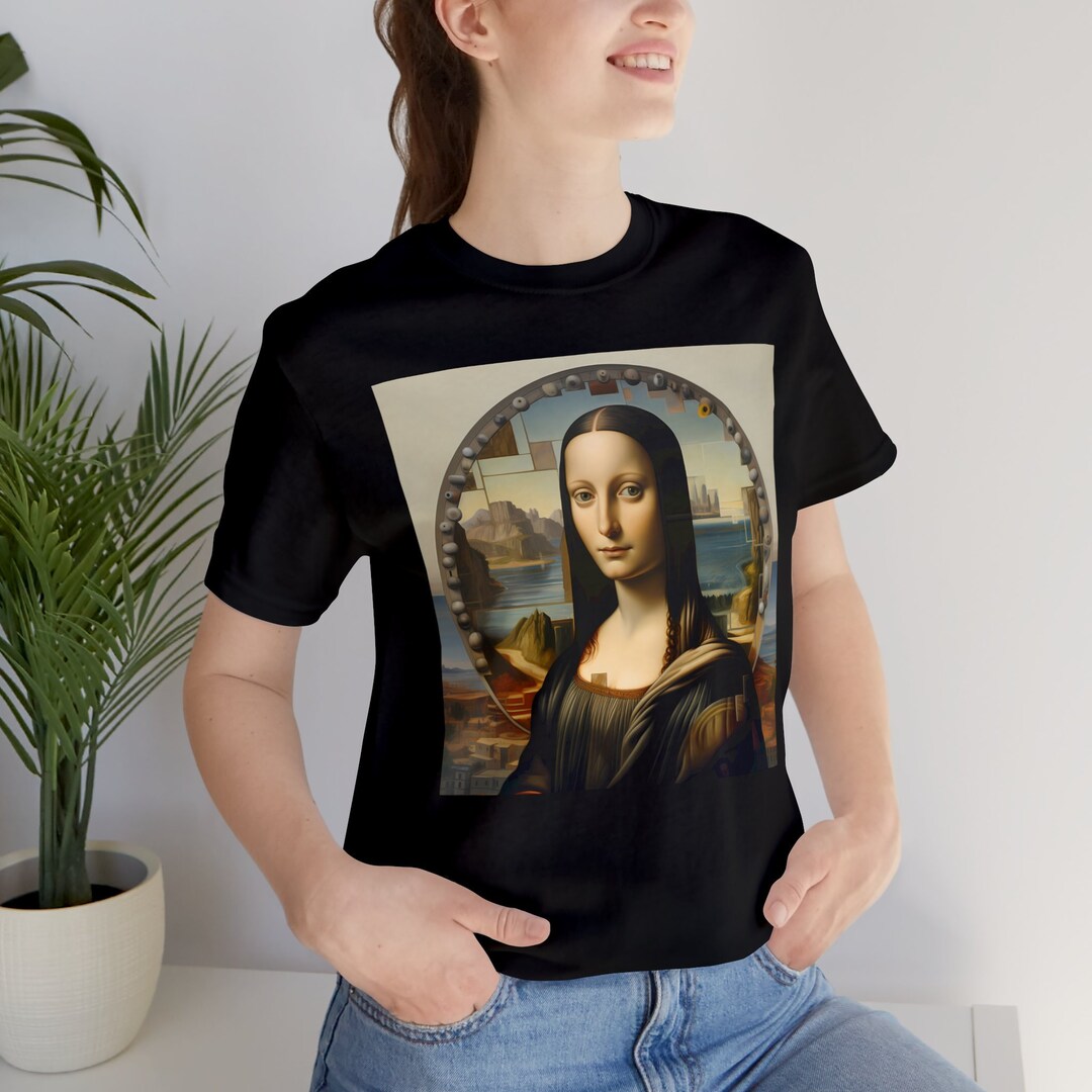 T-shirt Esthétique Mona Lisa Vaporwave - Coton Blanc, Taille XXL/XXXL, Neuf Avec étiquettes