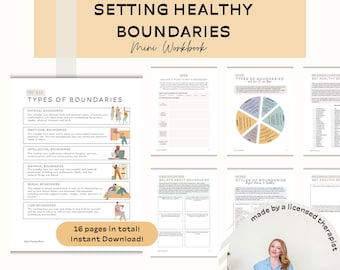 Cuaderno de trabajo de límites para adultos, guiones de establecimiento de límites, terapia de autocuidado, ejercicio de comunicación para las relaciones, reflexión terapéutica