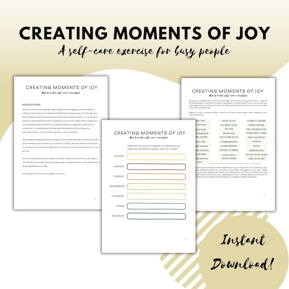 Self-Care Worksheet Self Help Exercise Therapy Exercise Counseling Worksheet Mindfulness Journal Personal Growth Print Acceptance Therapy