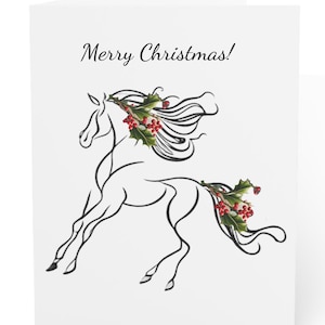 Cartes de Noël de cheval !