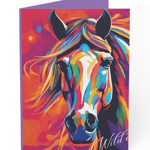 Pferd Grußkarten Blank
