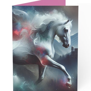 Cartes de voeux de cheval vierges