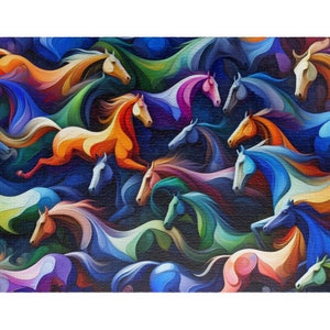 Colorful Horses Jigsaw Puzzle